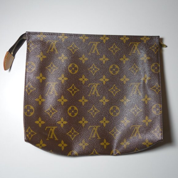 Vtg Louis Vuitton Monogram Posh Toilette 26 Cosmetic Pouch, Size 9 in x 9.5 in - Picture 2 of 16